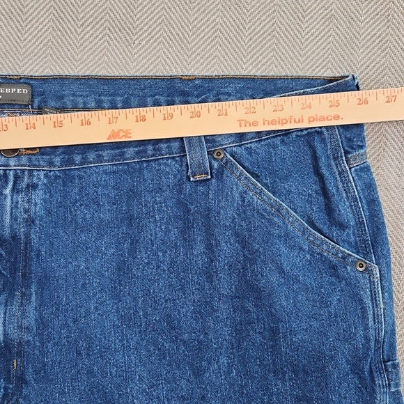 Saddlebred Big & Tall Carpenter Jeans Men's 52x32 Medium Wash Style 8958 NWT - Picture 10 of 16